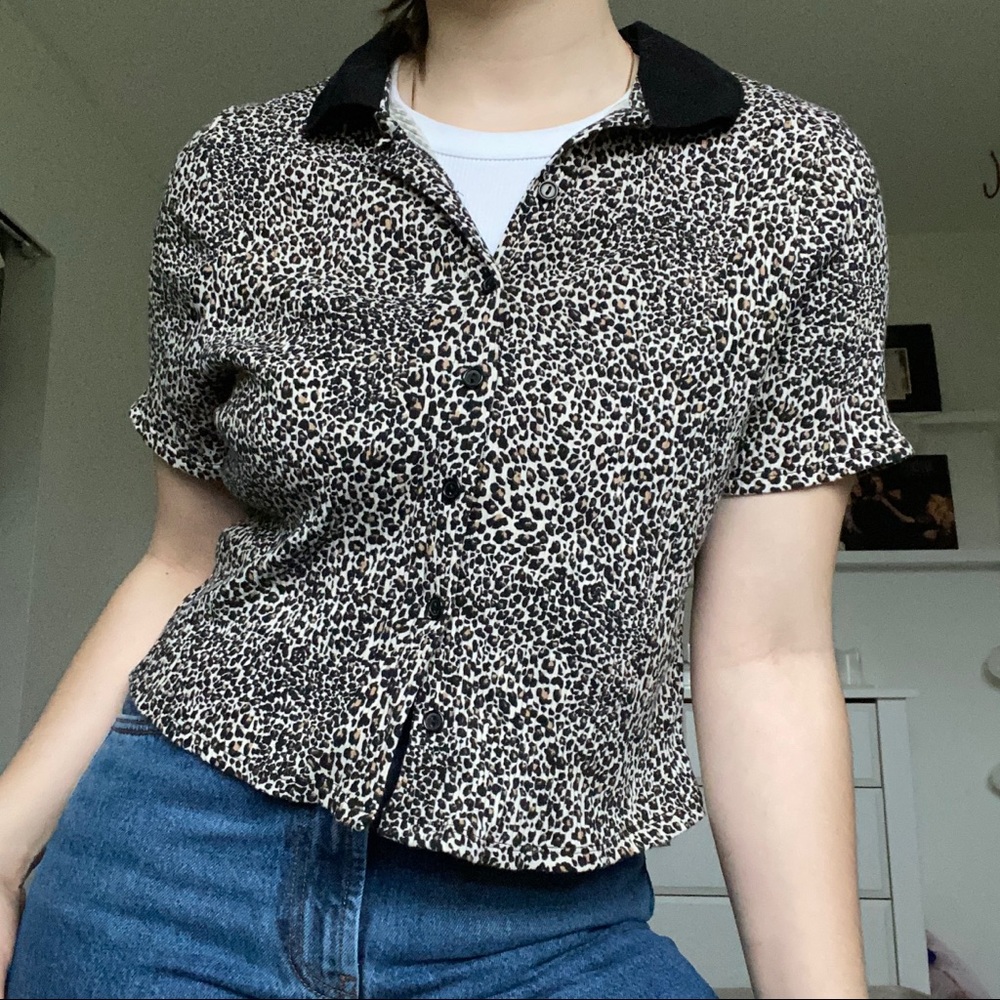 wild fable cheetah polo top